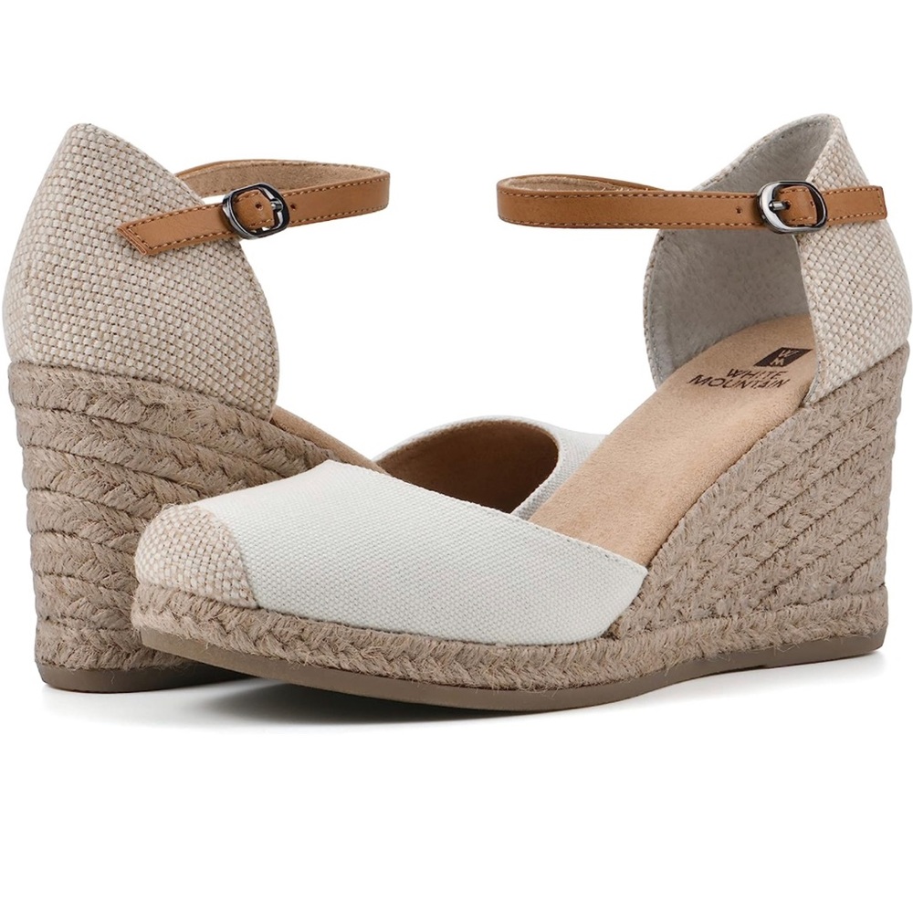 White Mountain—White Espadrilles, NEW, Size 8